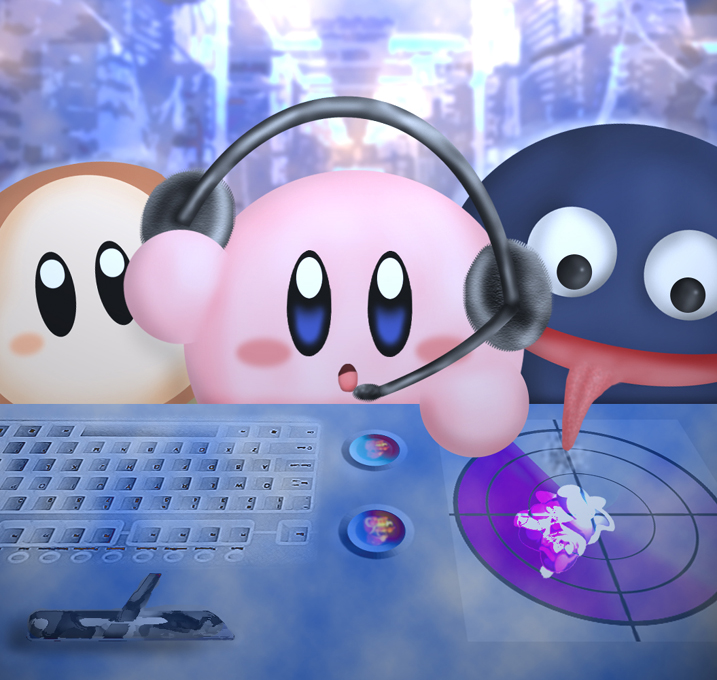 kirby, waddle dee, king dedede, and gooey (kirby) drawn by zerachielamora