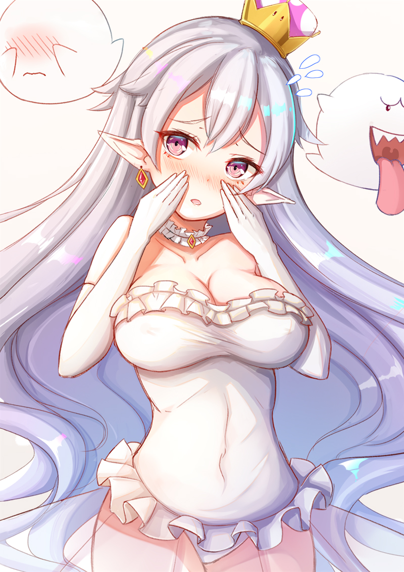 princess king boo and boo (mario and 2 more) drawn by zhi_yu_(siro800102)