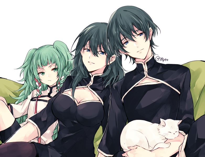 female byleth, male byleth, and sothis (fire emblem and 1 more) drawn by naho_(pi988y)