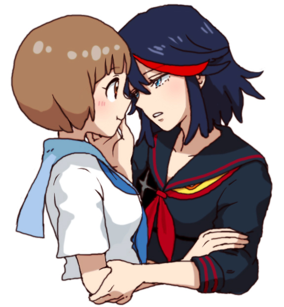matoi ryuuko, senketsu, and mankanshoku mako (kill la kill) drawn by applebrown