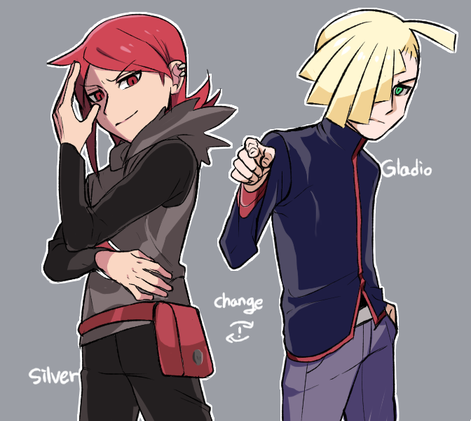 silver and gladion (pokemon and 2 more) drawn by 0_0box