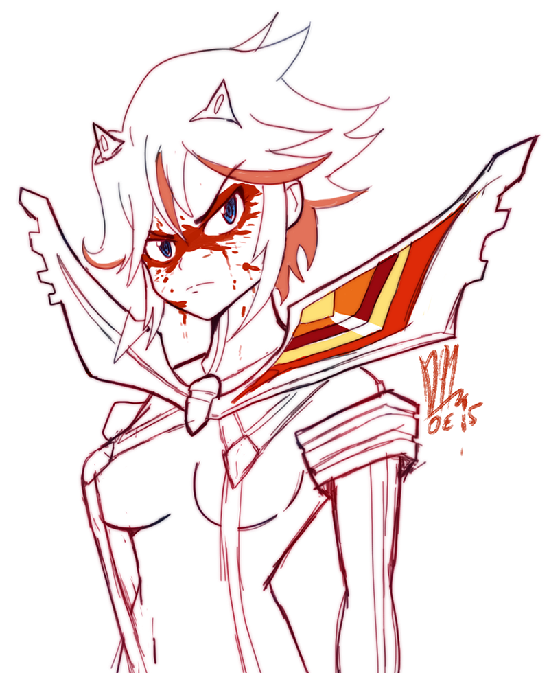 matoi ryuuko and senketsu (kill la kill) drawn by dante_estrada