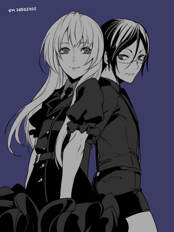 midare toushirou and yagen toushirou (touken ranbu) drawn by zuwai_kani