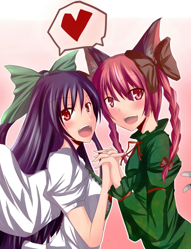 kaenbyou rin and reiuji utsuho (touhou) drawn by ram_hachimin