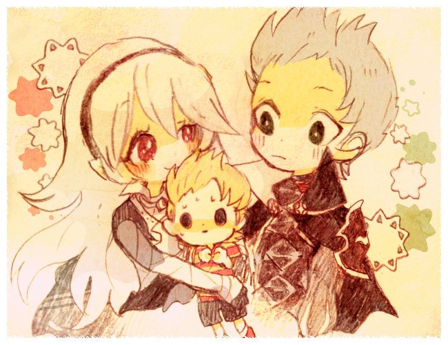 female corrin, lucas, and silas (fire emblem and 3 more) drawn by kappaman