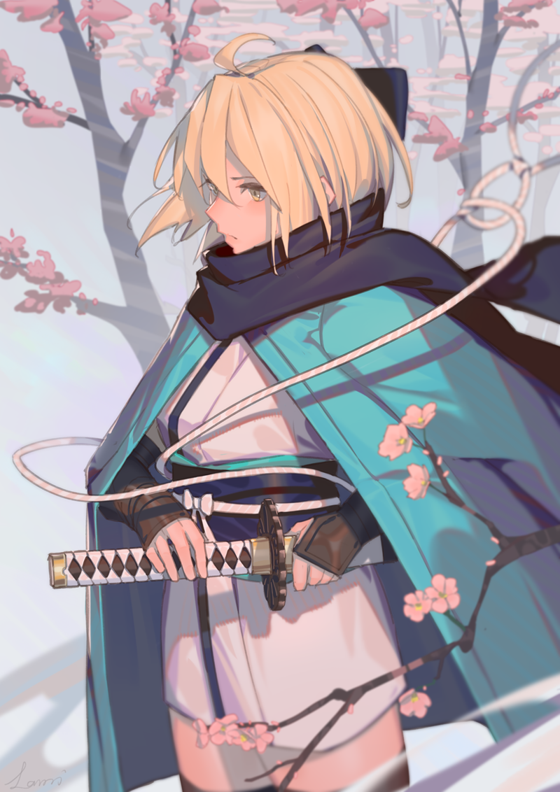 okita souji (fate and 2 more) drawn by lanzi_(415460661)