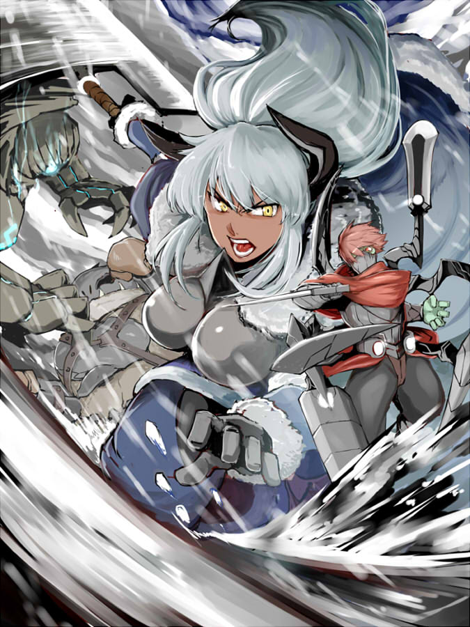 ulferica, putoma, vigna vivironina, and solena the zombie (pixiv fantasia and 1 more) drawn by keshin