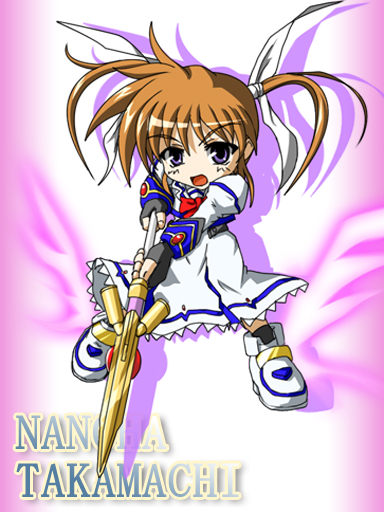 takamachi nanoha and raising heart (lyrical nanoha and 2 more) drawn by asano_yumemare