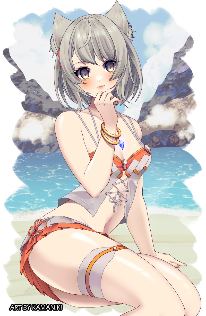 mio (xenoblade chronicles and 1 more) drawn by kamaniki