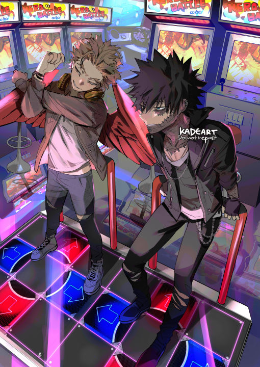 hawks and dabi (boku no hero academia and 2 more) drawn by kadeart