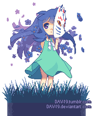 furude rika (higurashi no naku koro ni) drawn by dav-19