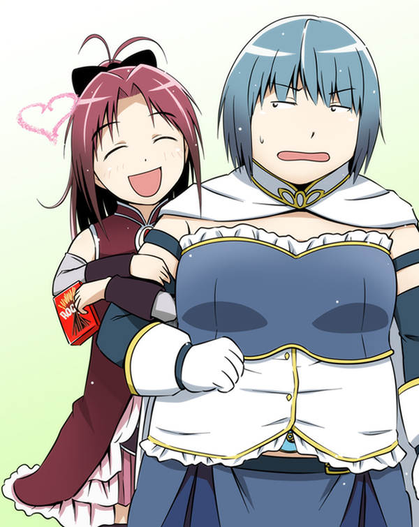 miki sayaka, sakura kyoko, yoshitake rika, and yajima mirei (mahou shoujo madoka magica and 1 more) drawn by c_(neta)