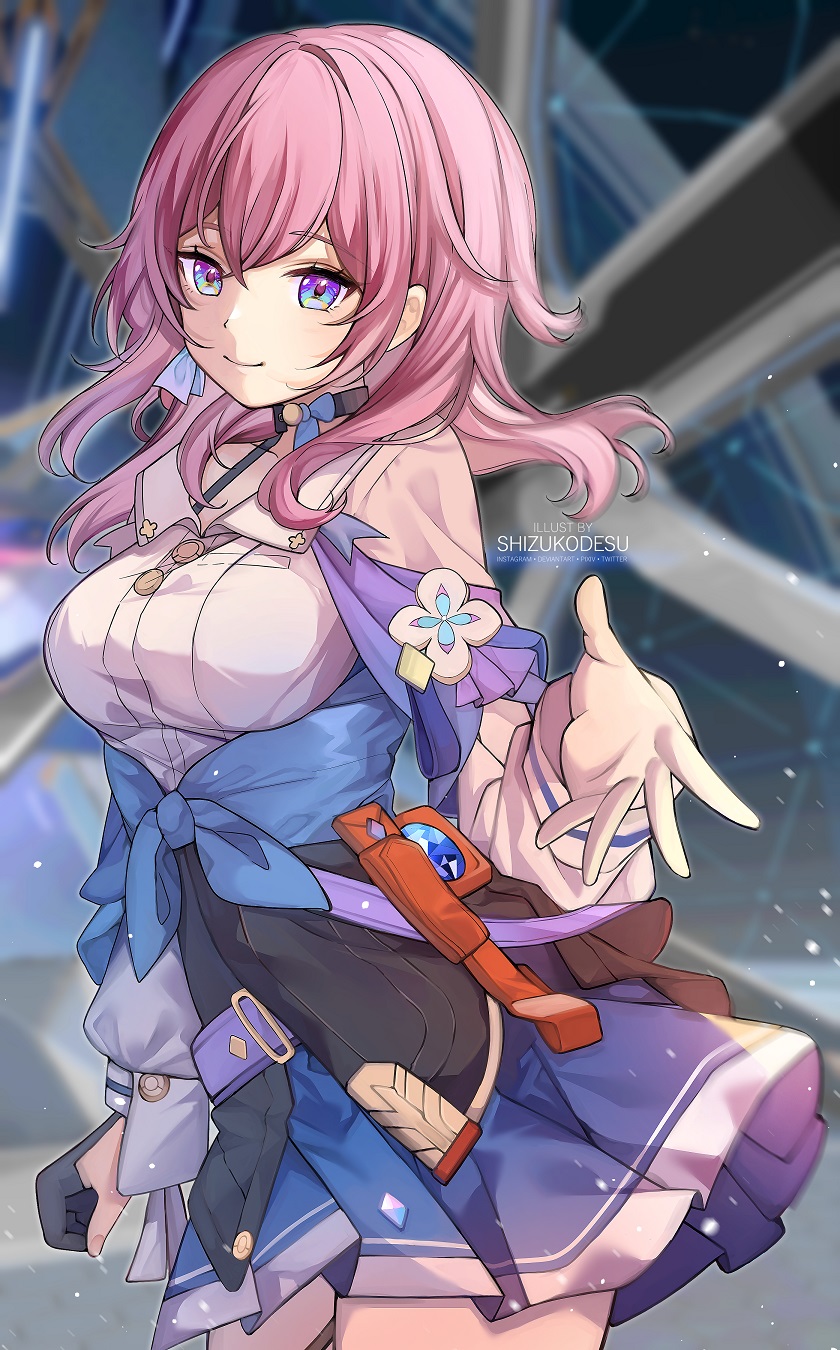 march 7th (honkai and 1 more) drawn by shizukodesu