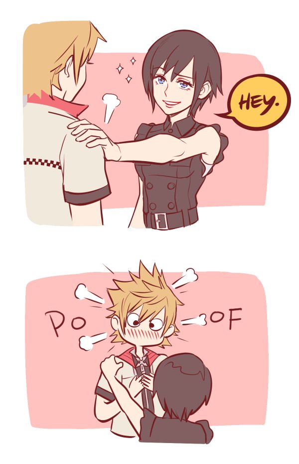 roxas and xion (marvel and 5 more) drawn by magatsumagic