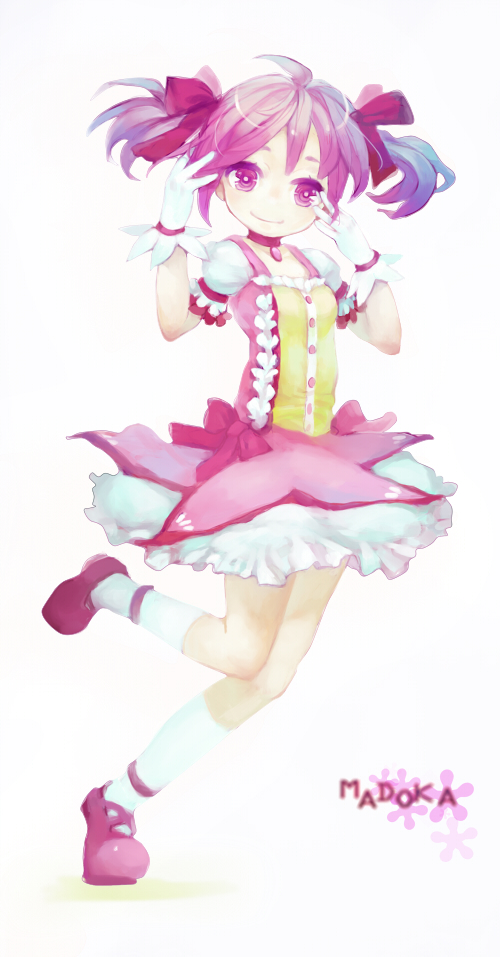 kaname madoka (mahou shoujo madoka magica) drawn by moyuvvx