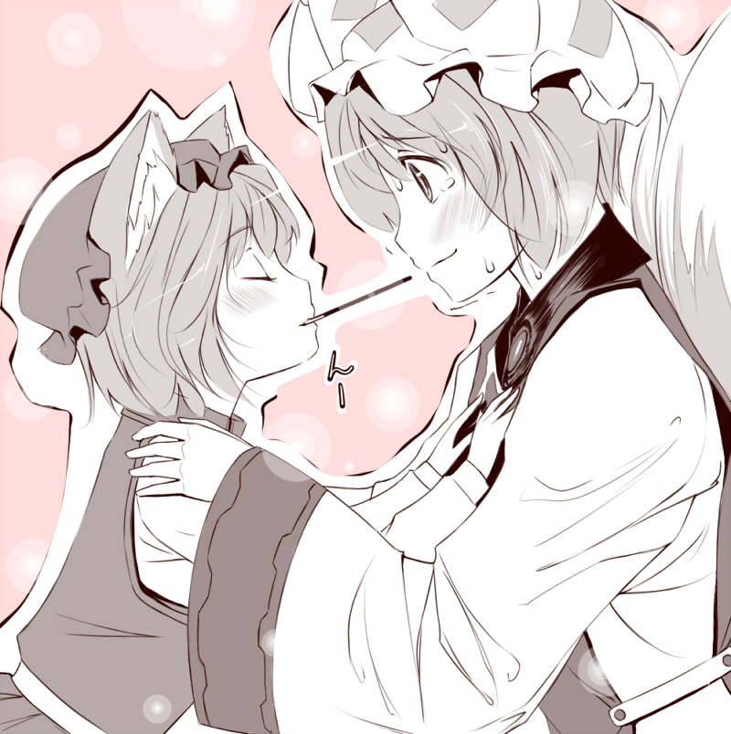 yakumo ran and chen (touhou) drawn by gustav_(telomere_na)