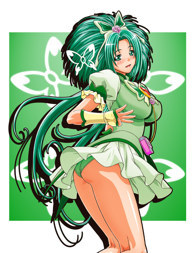 akimoto komachi and cure mint (precure and 2 more) drawn by kohsaka_jun