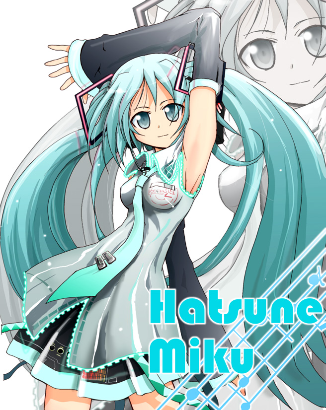 hatsune miku (vocaloid) drawn by zara_(corundum)