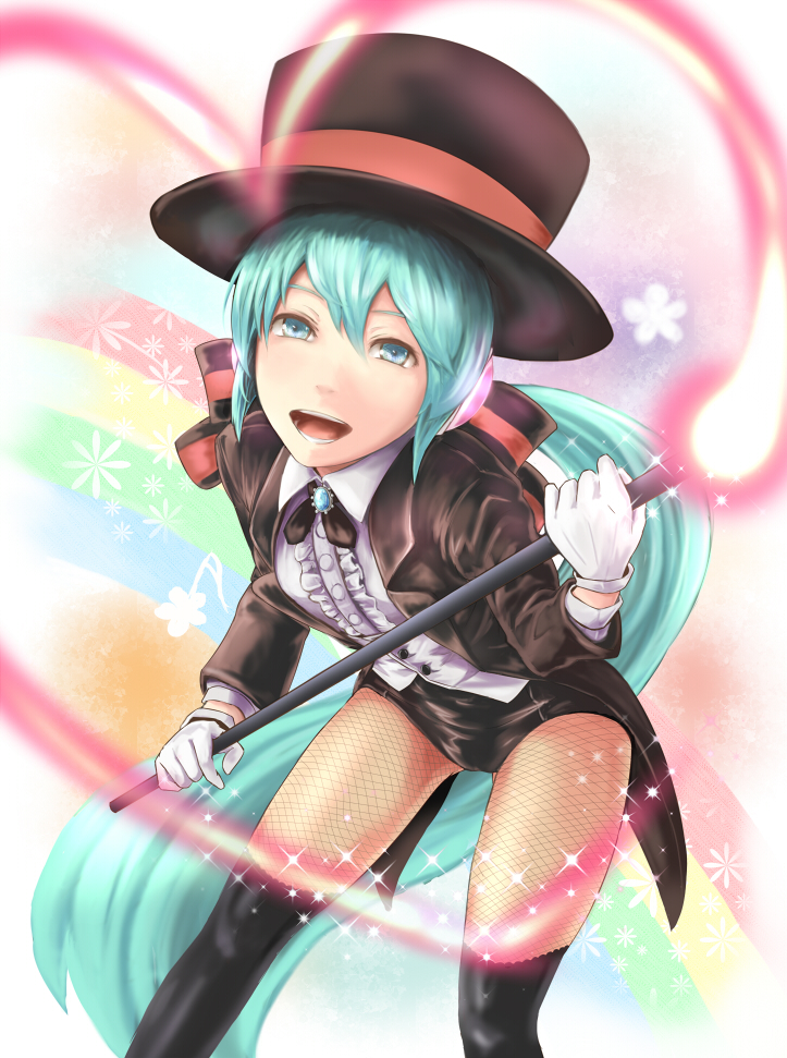 hatsune miku (vocaloid and 2 more) drawn by kouzilow