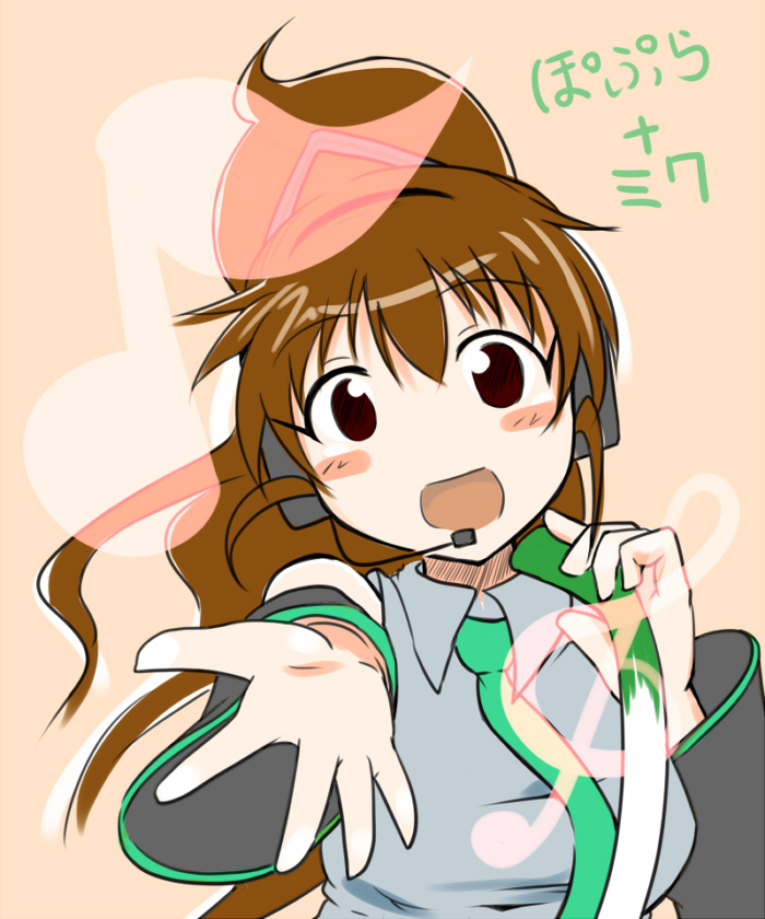 hatsune miku and taneshima popura (vocaloid and 1 more) drawn by sch