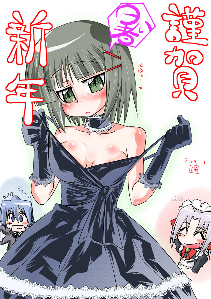 ayasaki hayate, aizawa sakuya, and harukaze chiharu (hayate no gotoku!) drawn by ikebata_homura