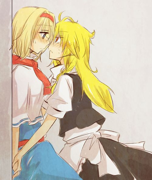kirisame marisa and alice margatroid (touhou) drawn by yuuta_(monochrome)