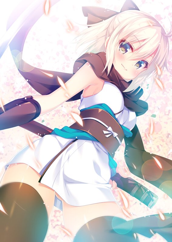 okita souji (fate and 1 more) drawn by mitsumomo_mamu
