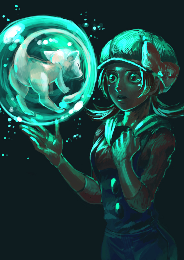 lyra and mew (pokemon and 1 more) drawn by endou_yuu