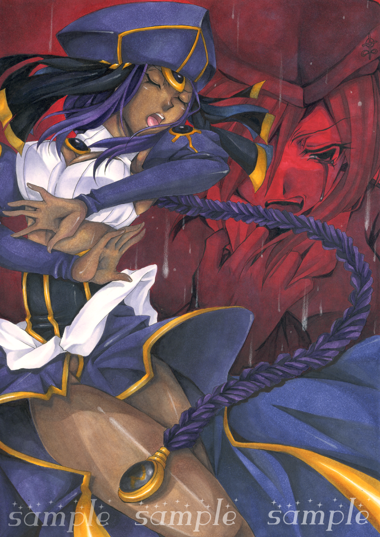 sion eltnam, sion eltnam atlasia, and dust of osiris (tsukihime and 1 more) drawn by miton_(caramel_choco)