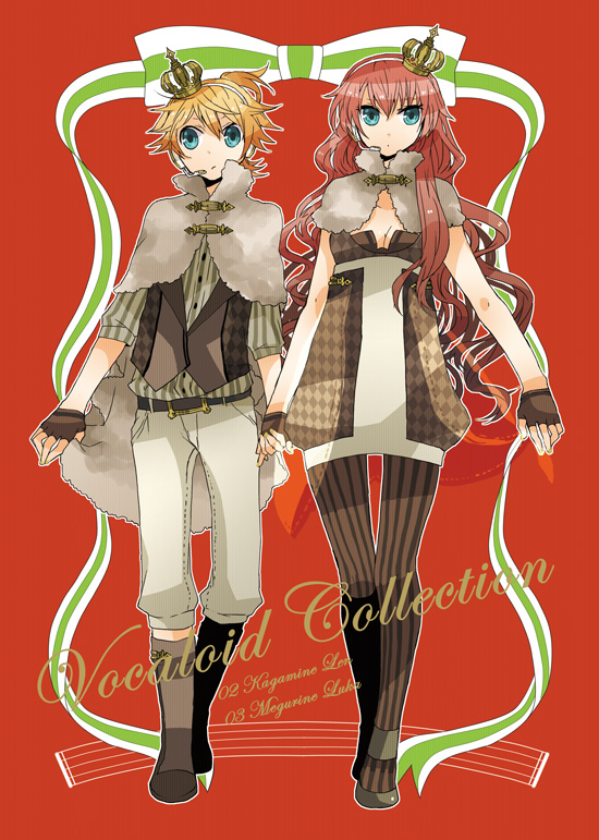 kagamine len and megurine luka (vocaloid) drawn by buzz_(moi)