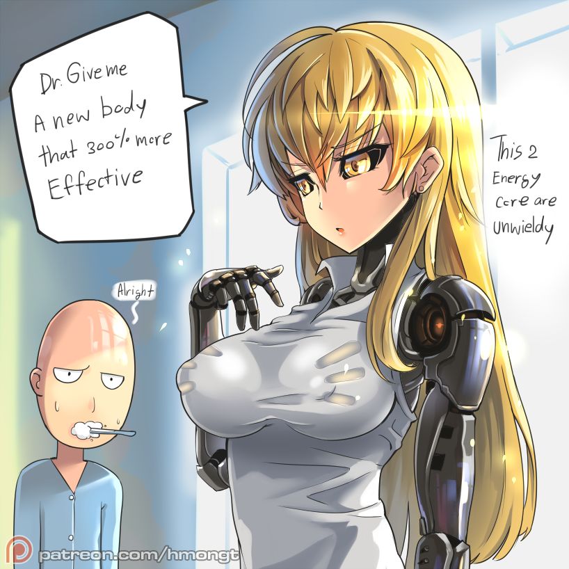 saitama and genos (one-punch man) drawn by hm_(hmongt)