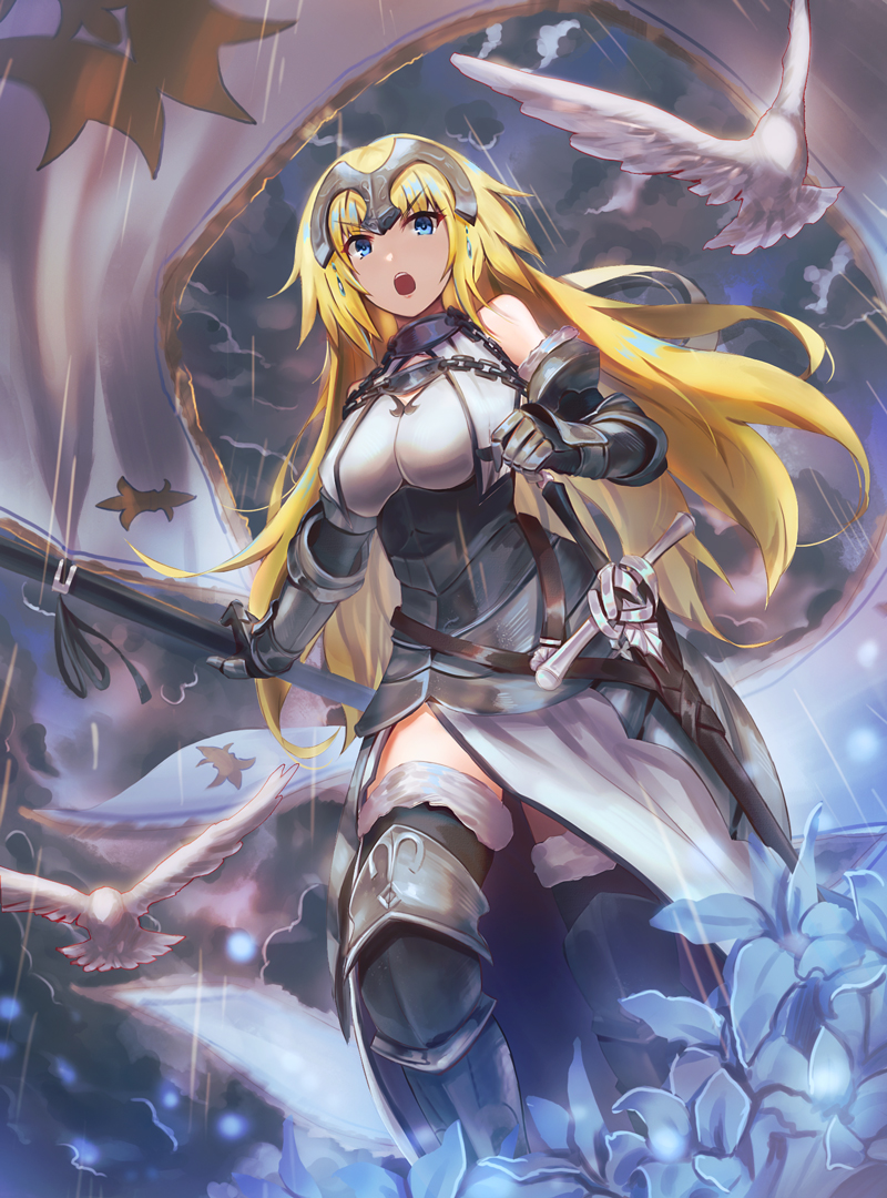 jeanne d'arc (fate and 2 more) drawn by kakumayu
