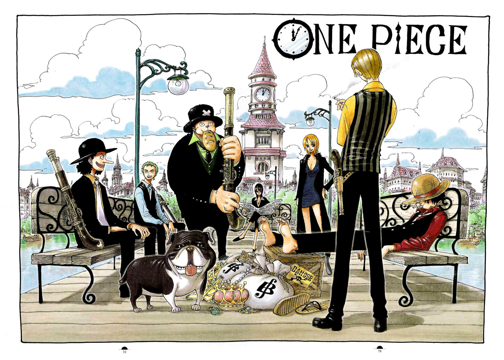 Nami Nico Robin Monkey D Luffy Roronoa Zoro Sanji And 2 More One Piece Drawn By Oda Eiichirou Danbooru