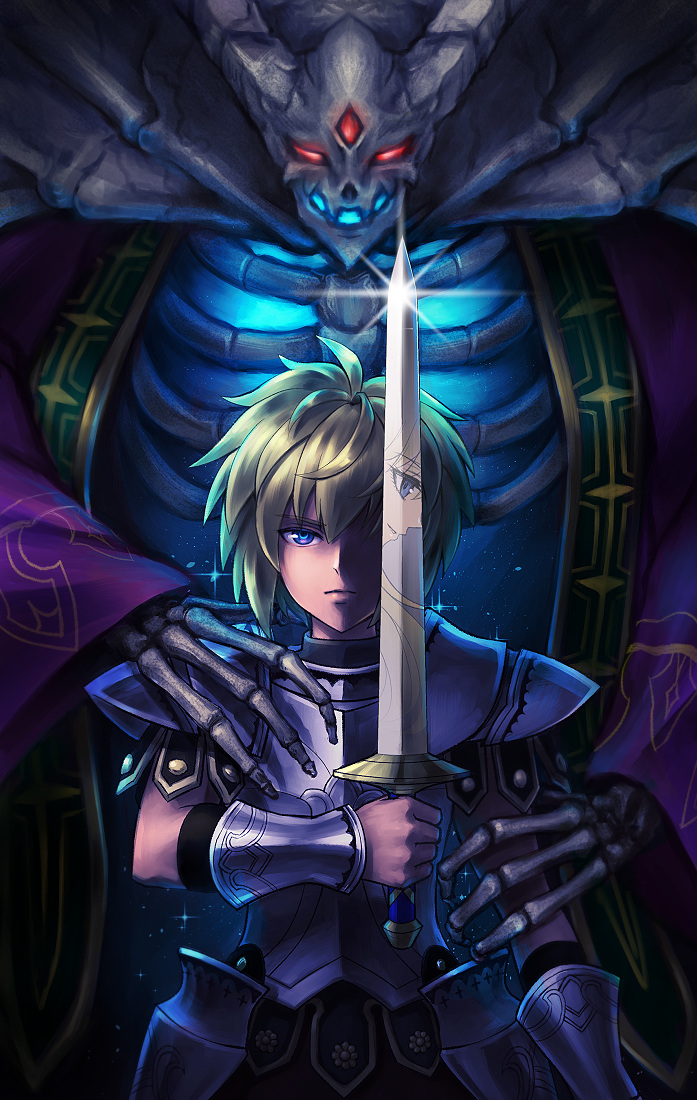 primm, thanatos, and dyluck (seiken densetsu and 1 more) drawn by shimeji_(simejigesyu)