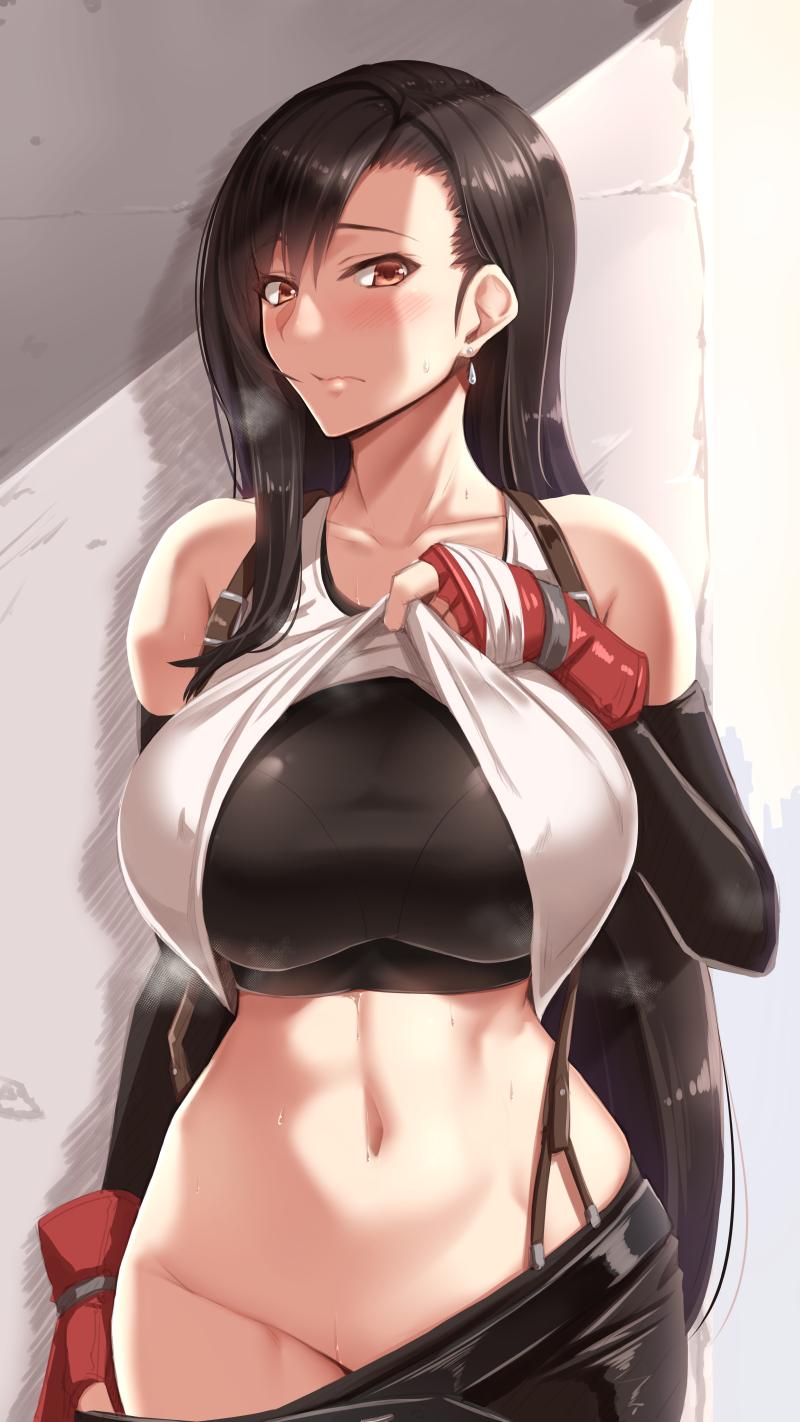 tifa lockhart (final fantasy and 2 more) drawn by akitsuki_karasu