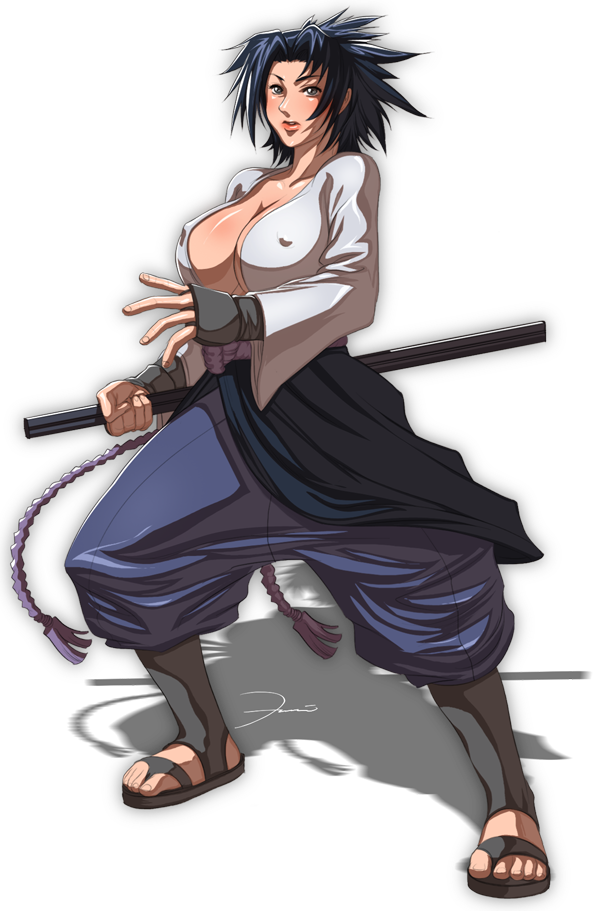 uchiha sasuke (naruto and 1 more) drawn by darkeyez07