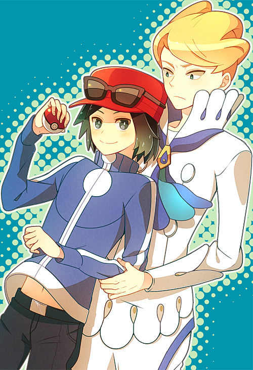 calem and siebold (pokemon and 1 more) drawn by himari_g_(sr)
