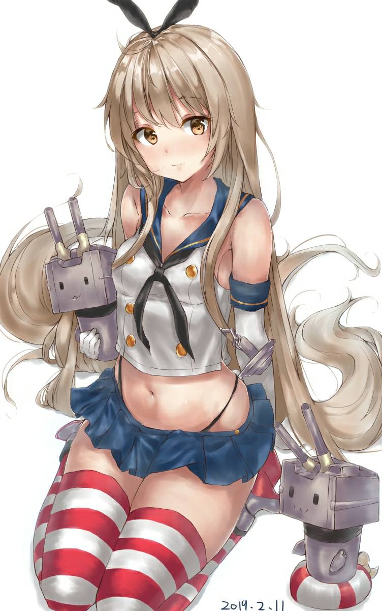 shimakaze and rensouhou-chan (kantai collection) drawn by parusu_(ehyfhugj)