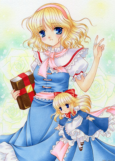 alice margatroid and shanghai doll (touhou) drawn by yukiou