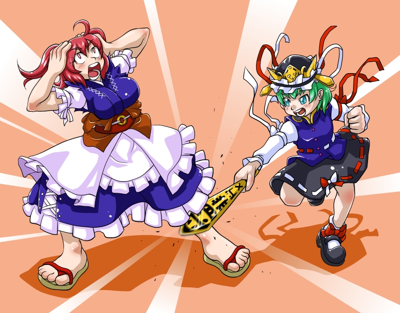 shiki eiki and onozuka komachi (touhou) drawn by h.dupp_(nama_aakiruu)