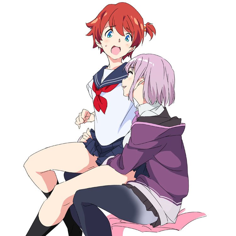 shinjou akane and hibiki yuuta (gridman universe and 1 more) drawn by umanosuke