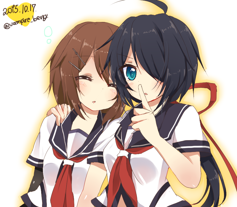 furutaka, kako, furutaka kai ni, and kako kai ni (kantai collection) drawn by ougi_hina