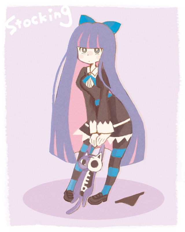 stocking and honekoneko (panty & stocking with garterbelt) drawn by hoshimura_sora