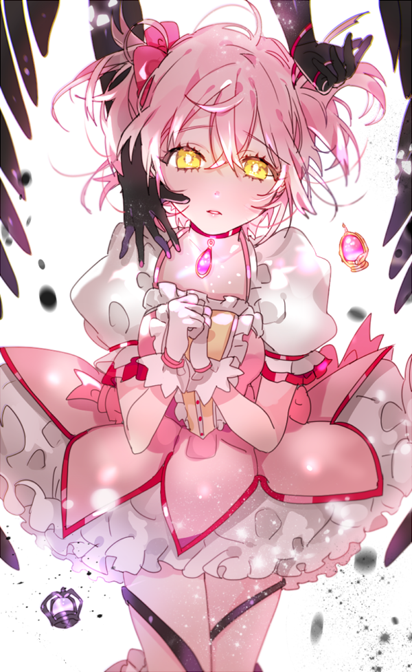 akemi homura, kaname madoka, and akuma homura (mahou shoujo madoka magica and 1 more) drawn by piyo_(ppotatto)