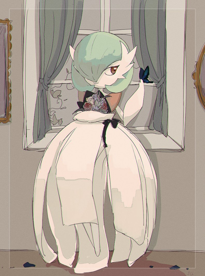 gardevoir and mega gardevoir (pokemon) drawn by su_(sajo_su5)