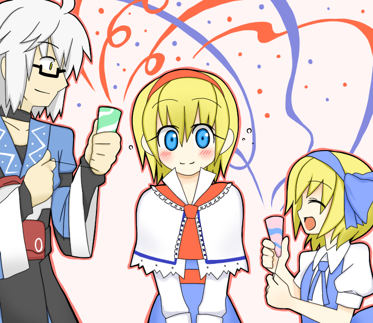 alice margatroid and morichika rinnosuke (touhou) drawn by sag_(karehabase)
