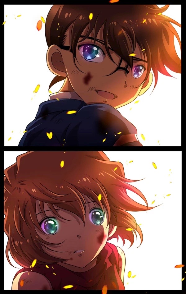edogawa conan and haibara ai (meitantei conan) drawn by s_n_sb_4869
