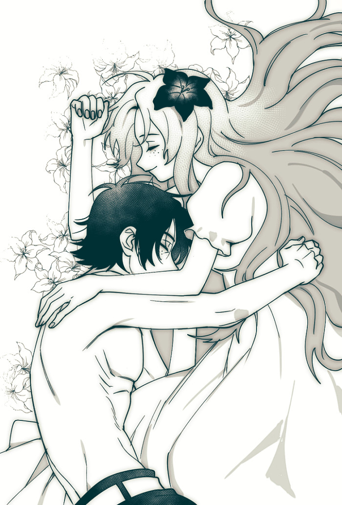 portgas d. ace and portgas d. rouge (one piece) drawn by wuliu_heihuo