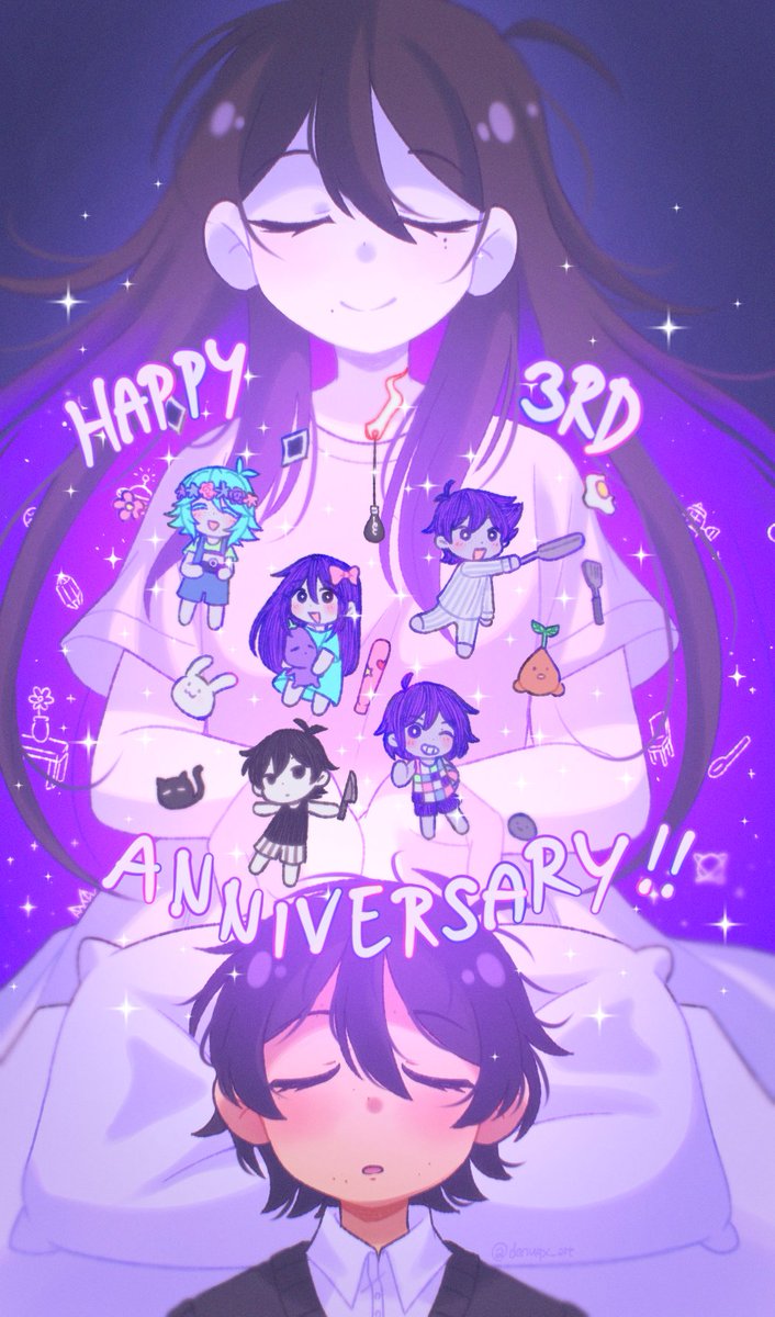 sunny, omori, mari, basil, aubrey, and 7 more (omori) drawn by donuqx