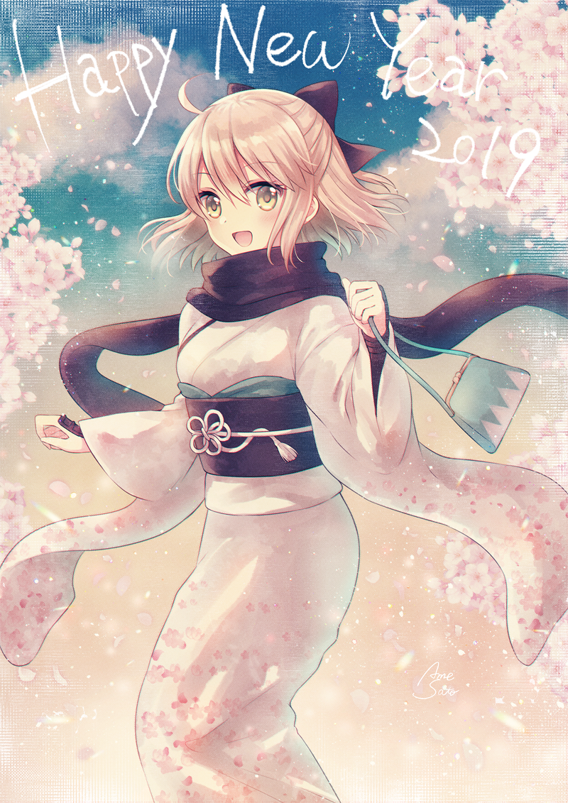 okita souji (fate and 2 more) drawn by sato_ame